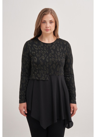 Aker 24aw15747112 Büyük Beden Tunik 24aw15747112 044 Haki