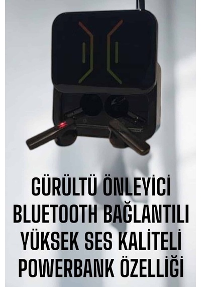 Powerbankli Bluetooth Kulaklık Yüksek Ses Kaliteli Kablosuz - Diğer