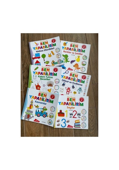 3-4 Yaş Ben Yapabilirim Okul Öncesi Eğitim Seti - 6 Kitap Meb Müfredatına Uygundur