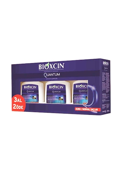 Bioxcin Quantum Normal ve Kuru Saçlar için Saç Dökülmelerine Karşı Şampuan 3 x 300 ML