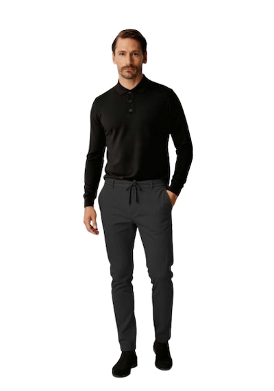 İgs Antrasit Dynamic Fit Lastikli İpli Erkek Pantolon Konforlu Smart Casual-26028