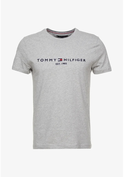 Tommy Hilfiger Sıfır Yaka Erkek T-shirt Gri