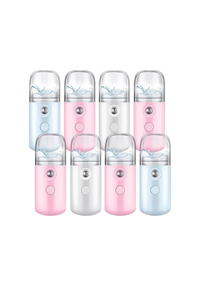 8 Adet Nano Püskürtücü Nano Yüz Buharı Taşınabilir Mini Yüz Sis Kullanışlı Püskürtücü Atomizasyon Usb Şarj Edilebilir Yüz Buharlayıcı Sprey Cilt Bakımı İçin Kirpik Uzatmalar