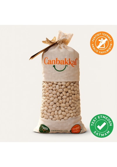Canbakkal Yerli Şeker Fasulyesi İnce Kabuklu Kolay Pişen Kuru Fasulye 1 KG