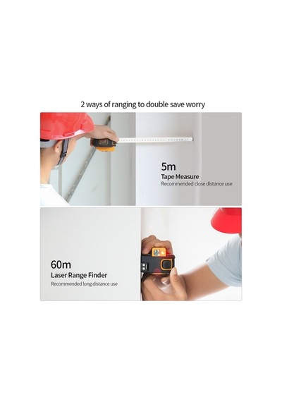 Dancemonkey Sndway Lazer Mesafe Ölçer, 5m-60m Aralık, Lcd Ekranlı, Taşınabilir