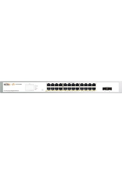 Wi-tek Wı-pces326gf V2 24 Port Poe 10/100/1000 2 Port 1000mbps Sfp 370w Yönetilebilir Poe Switch Rack Mount