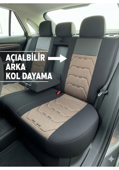 Oto Koltuk Kılıf Kahverengi Siyah