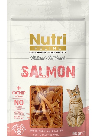 Nutri Feline Salmon Somonlu Tahılsız Kedi Ödülü 50 Gr.