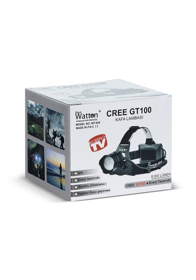 Watton Wt-628 Gt100 Led Şarjlı Kafa Lambası Siyah