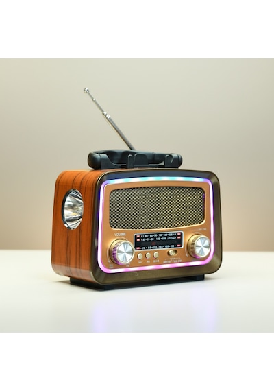 Rt-730a Nostalji Mini Fenerli Radyo,bluetooth Özellikli Ledli Nostaljik Radyo
