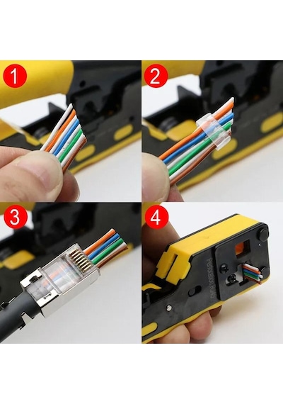 Rose Rc-812 Cat5/cat6/cat7 Ez-rj45-rj11 Konnektör Sıkma Pensesi 1 Adet