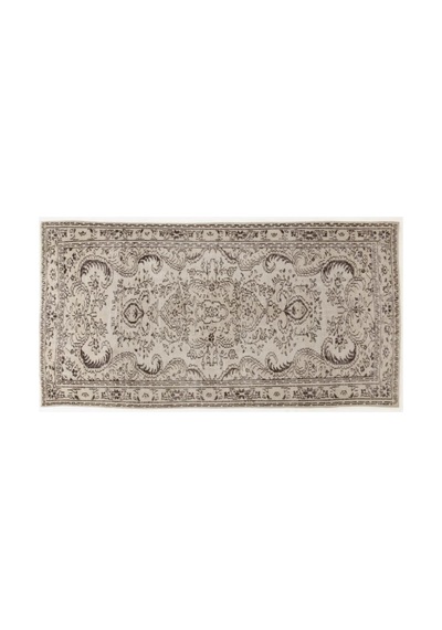 El Dokuması Vintage Yün-pamuk Bej Halı 4277 147 X 273 Cm