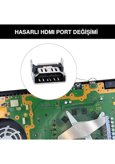 Playstation 5 Hdmi Soket Port Yedek Parça Ps5 Uyumlu Ps5 Hdmi Tamiri Siyah