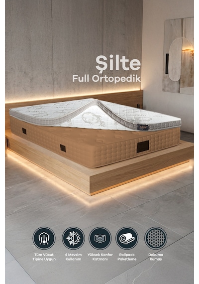 Full Ortopedik Bambu Sünger Yatak Pedi Yatak Şiltesi Yer Yatağı
