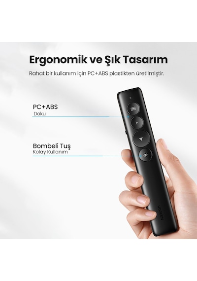 Ugreen Lazer Presenter 2.4GHz Kablosuz Sunum Kumandası