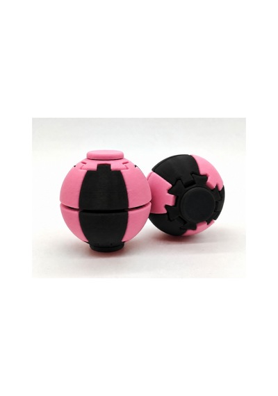 Alvera Press Küresi 3d Baskı Dönüşen Mekanik Fidget Stres Oyuncağı-siyah-pembe