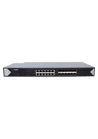 Hikvision DS-3E0524TF 24 Portlu 12 Port Rj45 12 Port Fiber Yönetilemez L2 Gigabit Switch