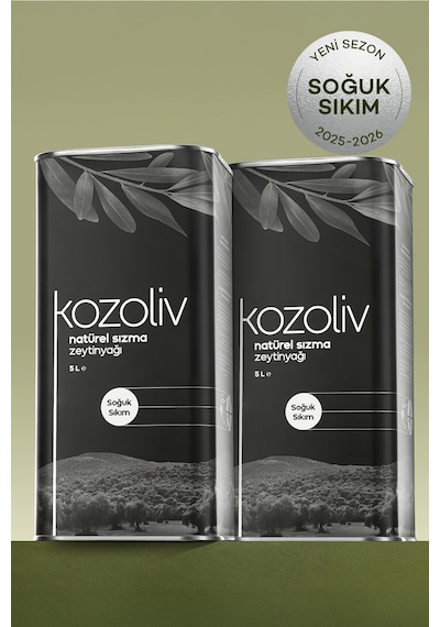 Kozoliv Soğuk Sıkım Naturel Sızma Zeytinyağı Teneke 2 x 5 L