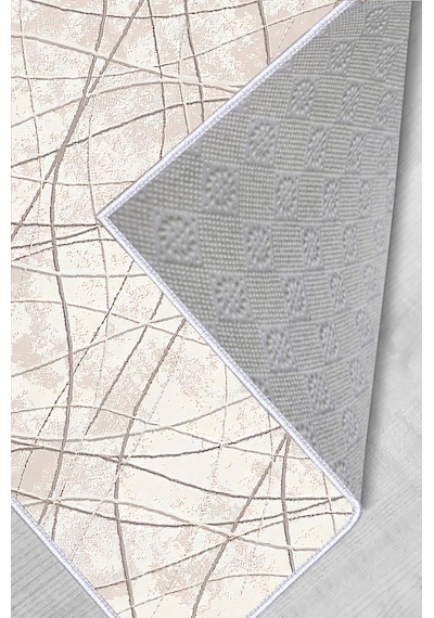 Rovigo Home Dijital Baskı Yıkanabilir Kaymaz Taban Salon Halısı Rvg0401 Bej