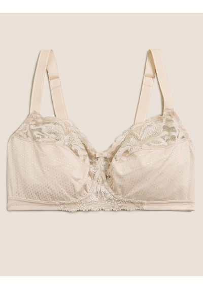 Marks & Spencer Dantel Detaylı Balensiz Full Cup Sütyen T33007005 Bej