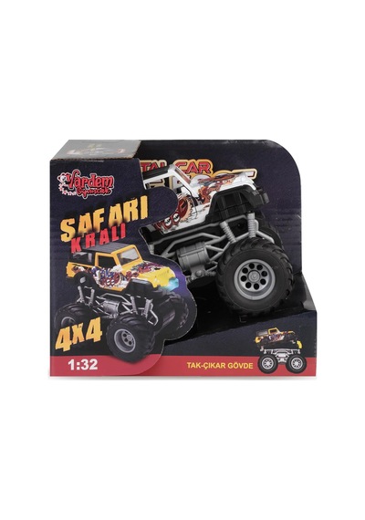 Vardem Oyuncak Isıklı- Muzıklı 1:32 Safarı Kralı Jeep 4x4 - Beyaz