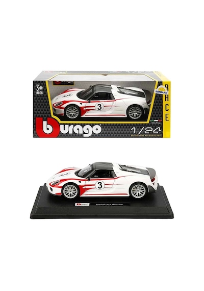 28009 Burago Porsche 918 Spyder 1:24 Model Araba -sunman