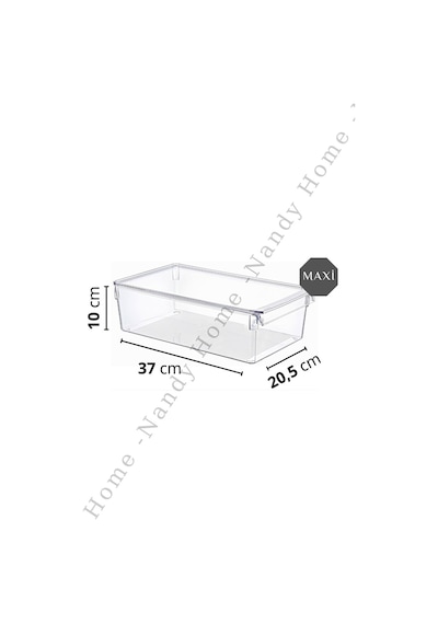 Nandy Home Kapaklı Maxi Tall Clear Buzdolabı & Dolap Içi Düzenleyici Organizer Şeffaf