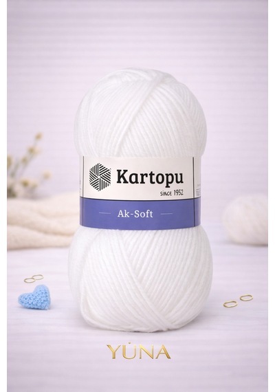 Aksoft Örgü İpi K010 Beyaz