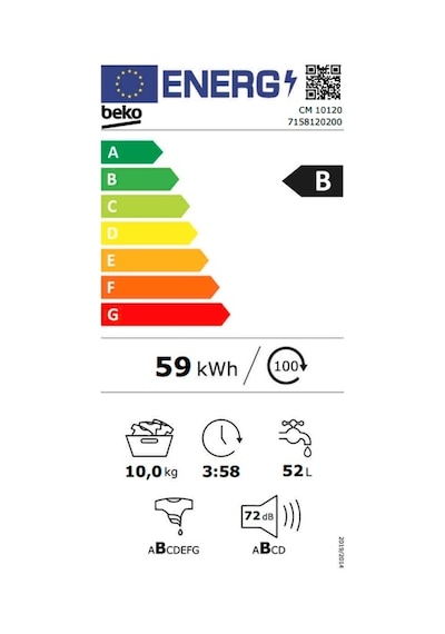 Beko CM 10120 1200 Devir 10 KG Çamaşır Makinesi