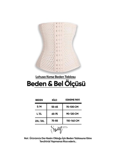 Ff Fit Form Giyim Kadın Ten Rengi Doğum Sonrası Rahat Lohusa Korse