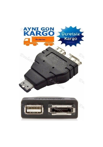 Esatap Esata Combo To Usb + Esata 4472P Dişi Erkek Çevirici Dönüş