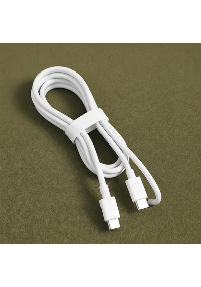 Hepu Nova Series Hp-nyk002 Type-c To Type-c 60w Hızlı Şarj Ve Veri Transfer Kablosu 1 Metre Macbook İpad Android Ve Type-c Cihazlarla Uyumlu, Isıya Dayanıklı Beyaz 0.1 M