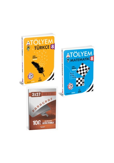 Arı 8. Sınıf Türkçe + Matematik Atölyem Set+ Anla Kazan Paragraf