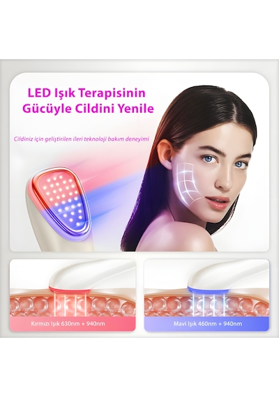 F3   Foton Cilt Bakım Cihazı Kırmızı & Mavi Işık Terapili Ultra İnce Ve Taşınabilir Tasarım