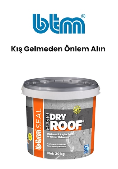 Seal Elasto Dry Roof Reçine Esaslı Su Yalıtım Malzemesi Beyaz 20 Kg