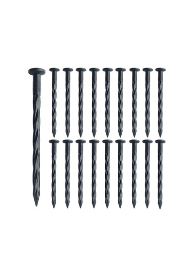 Aoipend 150'li Paket Plastik Kenar Çivisi, Spiral Naylon Peyzaj Çapa Çivileri, 20 Cm Bahçe Peyzaj Kazıkları, Çim Kaldırıcı Kenarı İçin Ot Bariyeri, Yapay Çim Siyah Sku: Smgstk3facd69adf