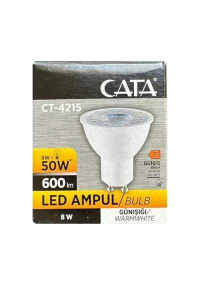 8w 50w 3000k Sarı Işık Gu10 Duylu Led Spot Ampul, 4 Adet Diğer
