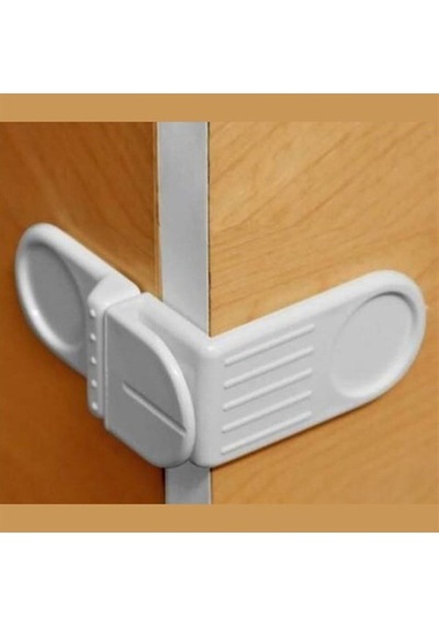 Çocuk Bebek Dolap Kapak Kapı Köşe Koruma Kilidi Vidasız Koruyucu 8 x 7.5 CM Çok Renkli
