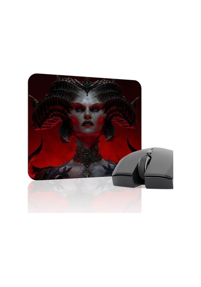 Diablo Kaymaz Dikişli Kauçuk Oyuncu Mousepad V3 - 22x18 Gaming Mouse Pad Fare Altlığı