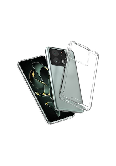 Xiaomi Mi 13t Pro Kılıf Kenarları Silikon Köşe Koruma Coss Şeffaf