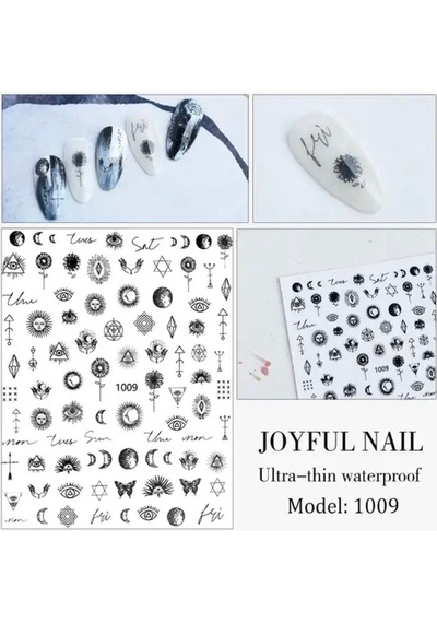 Gotik Dizayn Tırnak Sticker Tırnak Etiketi Nail Art Jo-1009
