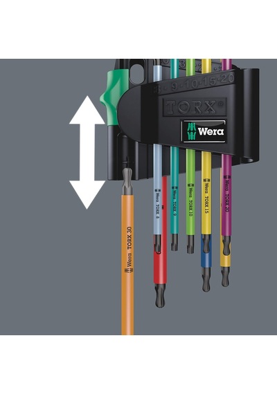 Wera Torx Takımı 967 Spkl/9 Torx Bo Çok Renkli, Blacklaser, 9 Par