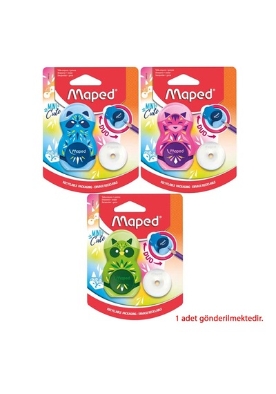 Maped Mini Cute Tek Delikli Kalemtıraş-silgi Seti 49112