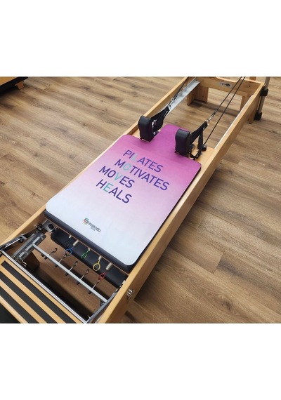 Pembe Beyaz Reformer Mat Pilates Matı Pembe Beyaz