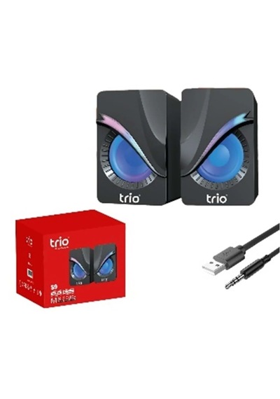 Trio Trs9 2.0 Multimedia Rgb Işıklı 3w 2 Siyah Usb Speaker Hoparlör