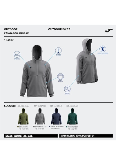 Joma Anorak Erkek Explorer Gri Kanguru Mont 104107.181