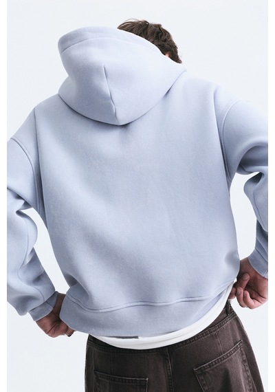 Vamos Boxy Fit Metal Klips Kapama Sweatshirt Bebe Mavi
