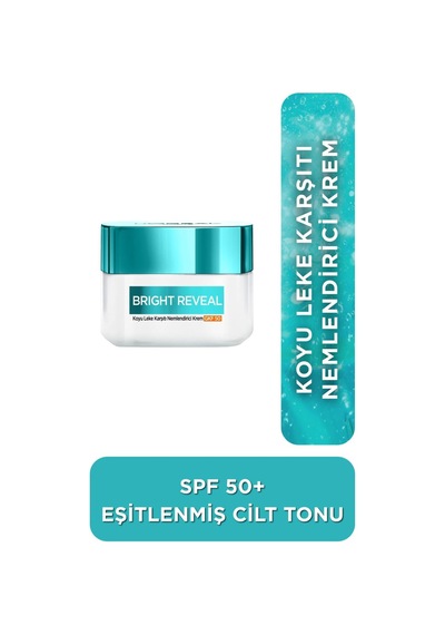 Bright Reveal Koyu Leke Karşıtı, Cilt Tonu Eşitleyici Spf50 Nemlendirici Krem Niasinamid 50 Ml