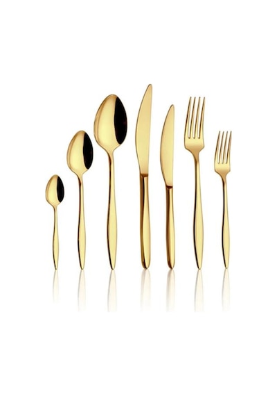 Çatal Kaşık Bıçak Seti 36 Parça Vizyon Gold Servis Takımı