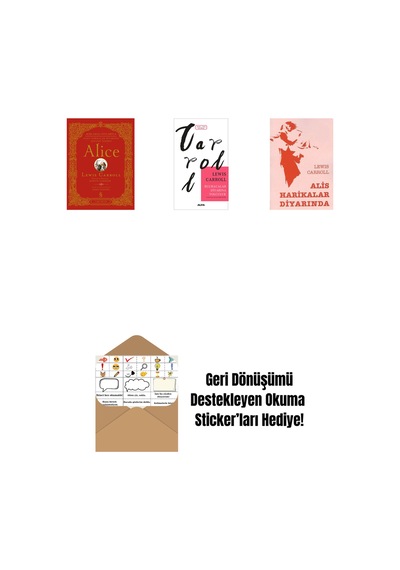 Alice Ciltli + Bulmacalar Diyarına Yolculuk + Alis Harikalar Diyarında + Okuma Sticker'ları